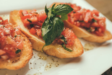 Bruschetta with Tomato and Basil