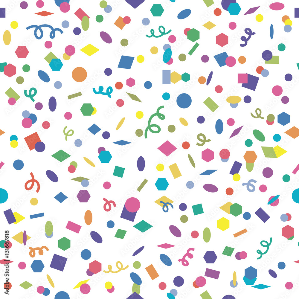 Poster vector seamless confetti background pattern
