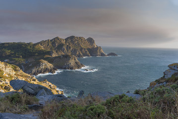Fototapeta na wymiar Cies Islands from Alto do Principe (Pontevedra, Spain).