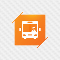 Bus sign icon. Public transport symbol.