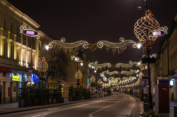 Dekoracja świąteczna w Warszawie