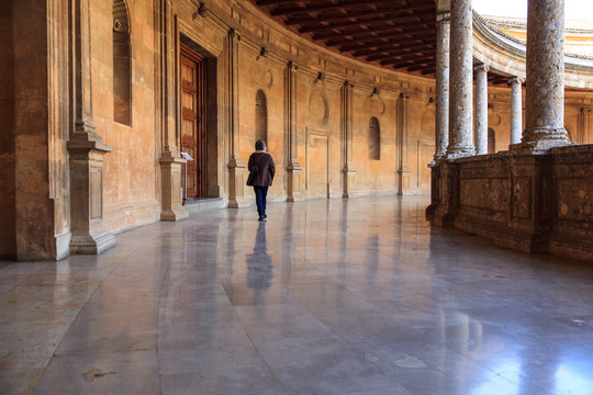 Cloister of the Palace of Carlos V in the Alhambra of Granada.