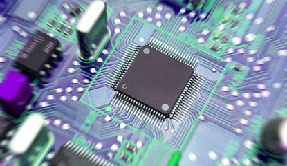 Computerchip auf Mainboard