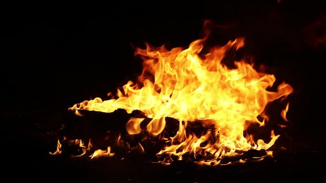 Spurts of flame Big flames. 4K Video