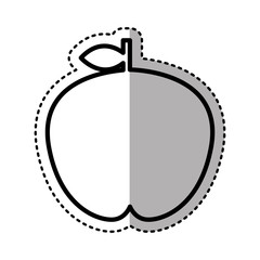 apple fresh fruit icon vector illustration design