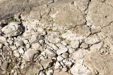 closeup of a  cracked cement texture for background