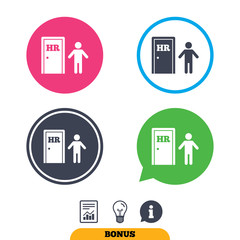 Human resources sign icon. HR symbol.