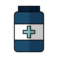 bottle drugs isolated icon vector illustration design