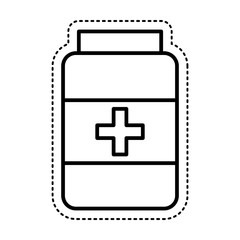 bottle drugs isolated icon vector illustration design