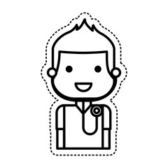 doctor avatar character isolated icon vector illustration design