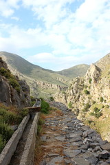 Naklejka na ściany i meble Wanderweg,Schluchtwanderung,Kreta