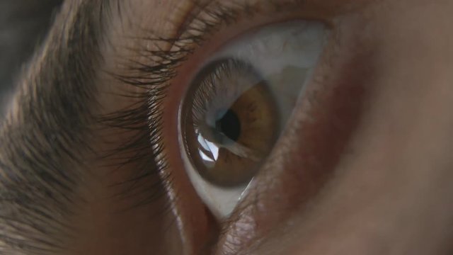 Close-up of a rotating eyeball