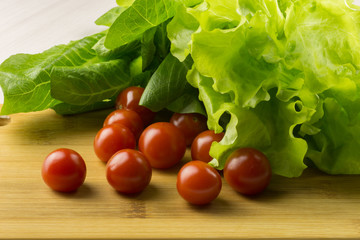 Cherry and salad