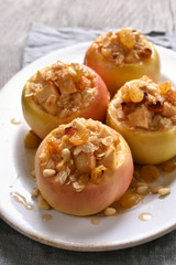 Baked apples,  fruit dessert