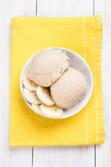 Banana ice creaml, top view