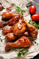 Roasted chicken drumstick