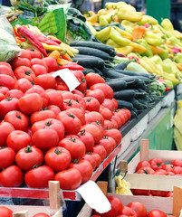 Tomato market stall
