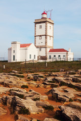 Fototapeta na wymiar Cabo Carvoeiro Lighthouse in Portugal