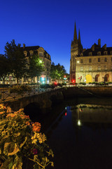 Quimper Cathedral at night
