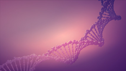Biotechnology abstract banner. DNA illustration. Medical background