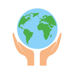 save the planet isolated icon vector illustration design