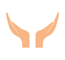 hand human protection symbol vector illustration design
