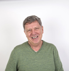 Obraz premium friendly happy laughing mature man