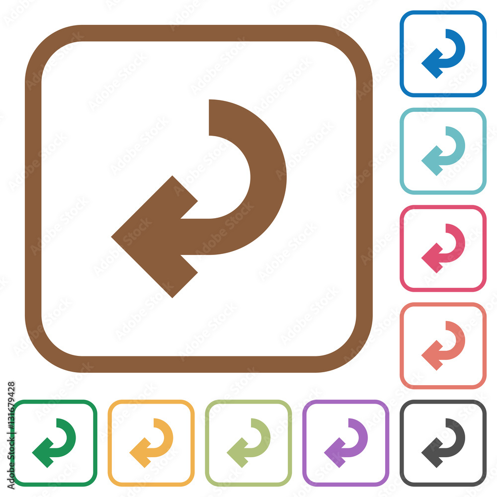 Poster return arrow simple icons