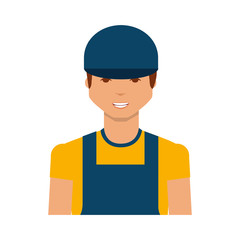 mechanic avatar character icon vector illustration design