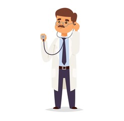 Doctor character vector isolated