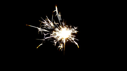 Fototapeta premium Bengal fire on black background