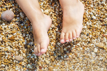 Little feet on the beach