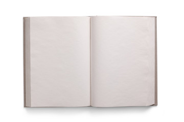 Isolated open book with clipping path