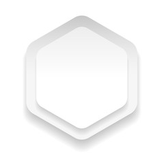 Empty hexagon sticker