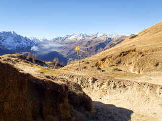 Hiking in the mountains