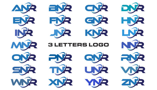 3 letters modern generic swoosh logo ANR, BNR, CNR, DNR, ENR, FNR, GNR, HNR, INR, JNR, KNR, LNR, MNR, NNR, ONR, PNR, QNR, RNR, SNR, TNR, UNR, VNR, WNR, XNR, YNR, ZNR