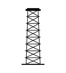 Refining plant tower isolated icon vector illustration design