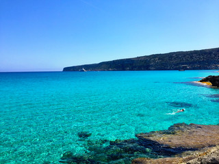 Obraz premium Beatiful Sunny Beach day in Formentera Spain.