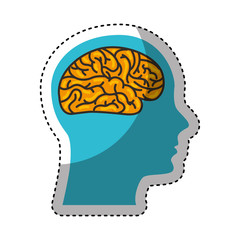 head human profile icon vector illustration design