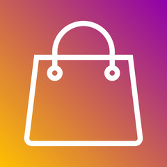 Shopping bag icon in trendy flat style isolated on grey background. Internet and ecommerce symbol for your design, logo, UI. Vector illustration, EPS10.