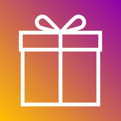 Gift box icon in trendy flat style isolated on grey background. Internet and ecommerce symbol for your design, logo, UI. Vector illustration, EPS10.