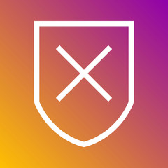 Fototapeta premium Blocking icon in trendy flat style isolated on grey background. Internet and ecommerce symbol for your design, logo, UI. Vector illustration, EPS10.