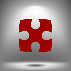 Part of paper puzzles flat icon