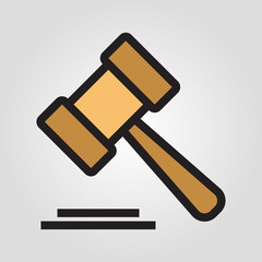 Auction sale icon in trendy flat style isolated on grey background. Internet and ecommerce symbol for your design, logo, UI. Vector illustration, EPS10.