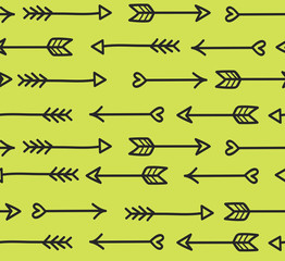 Arrow doodle seamless pattern