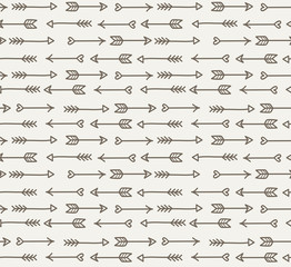 Arrow doodle seamless pattern