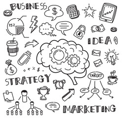 hand drawn business doodle element