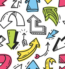Arrow doodle background