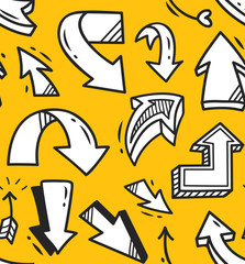 Arrow doodle background