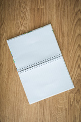 a blank notebook